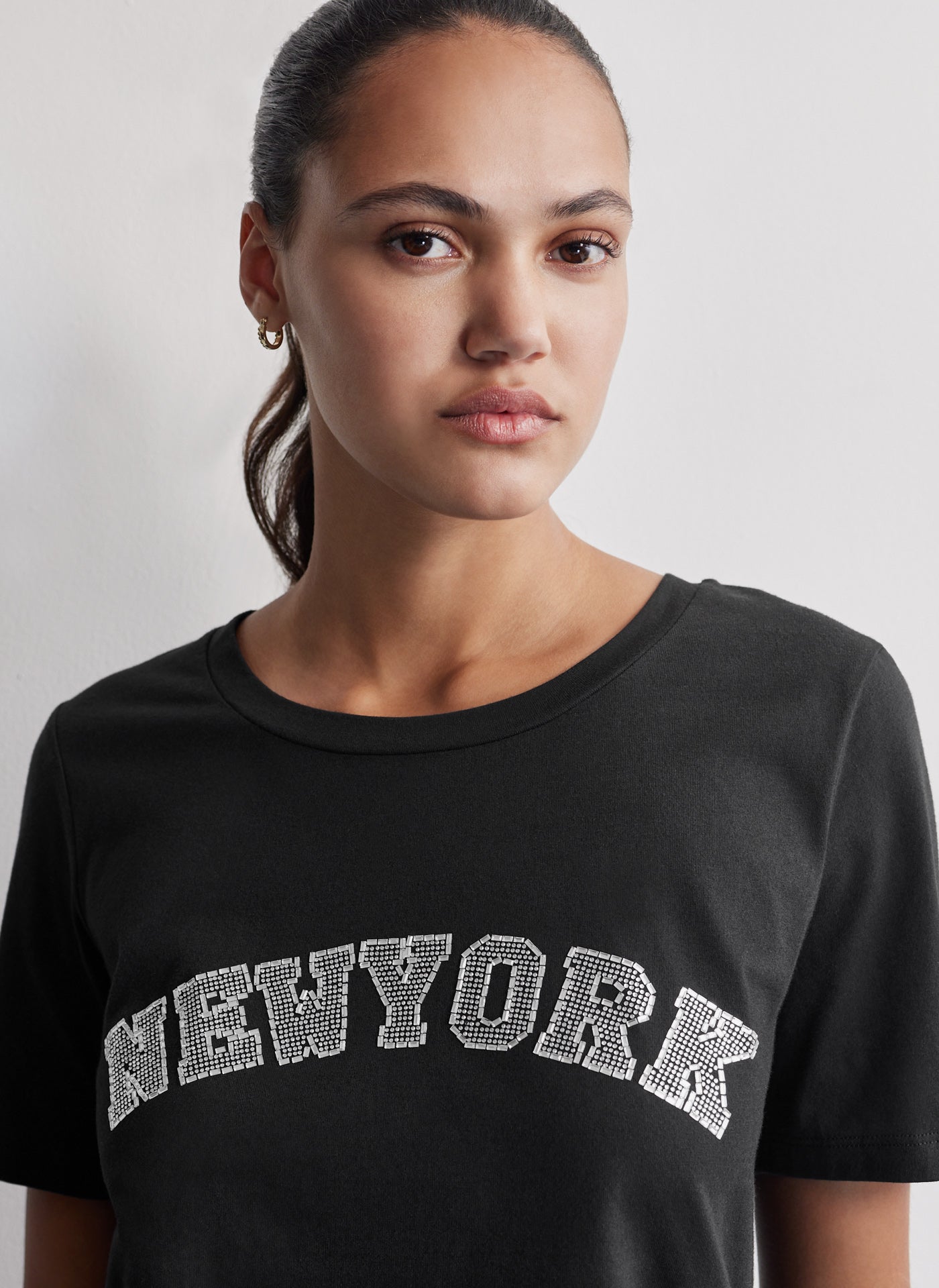 METALLIC NEW YORK TEE