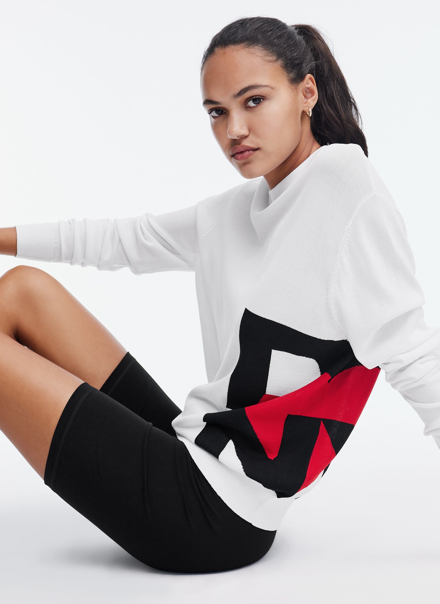 SWEATER WITH SIDE LOGO | DKNY
