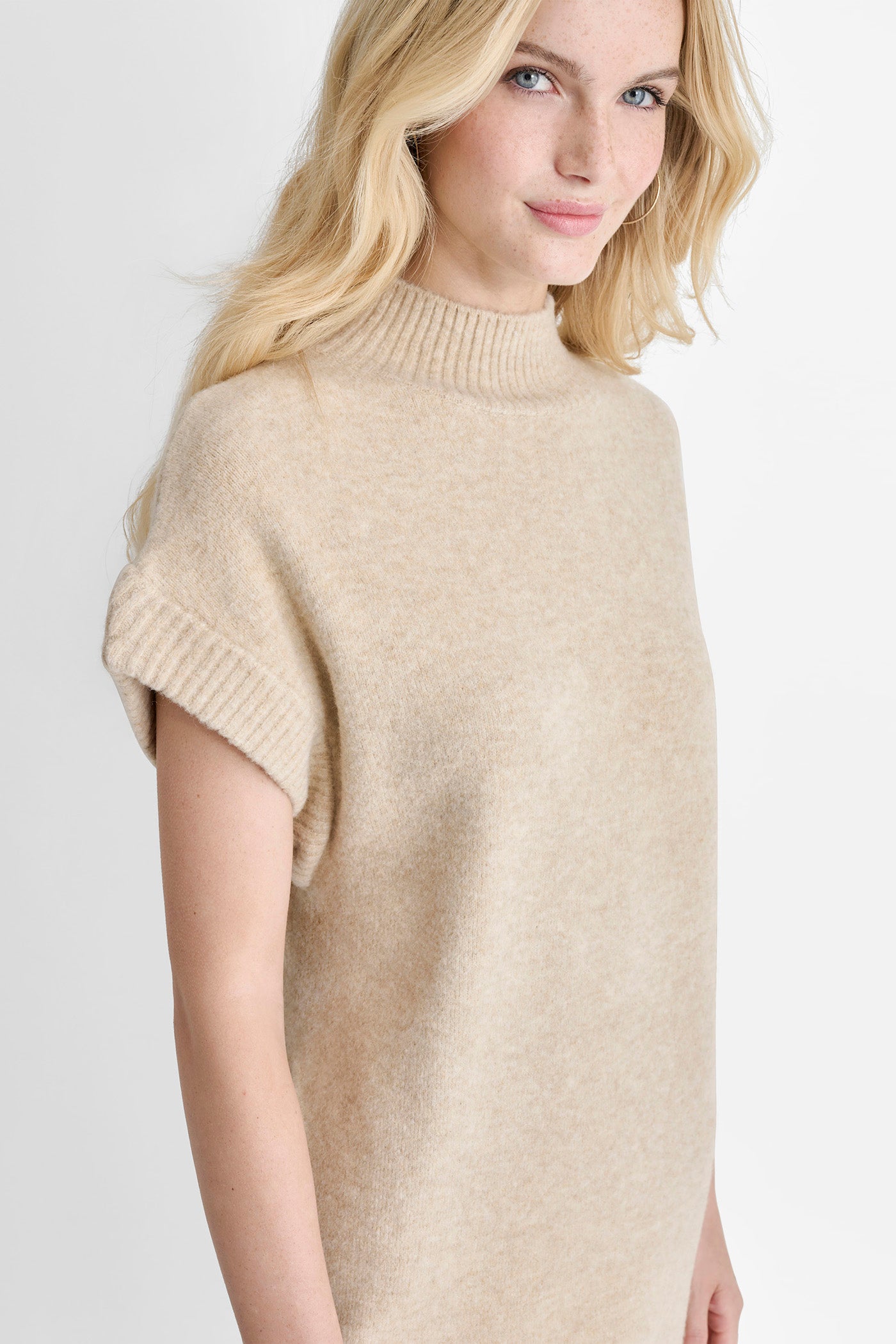 DROP SHOULDER SWEATER DRESS