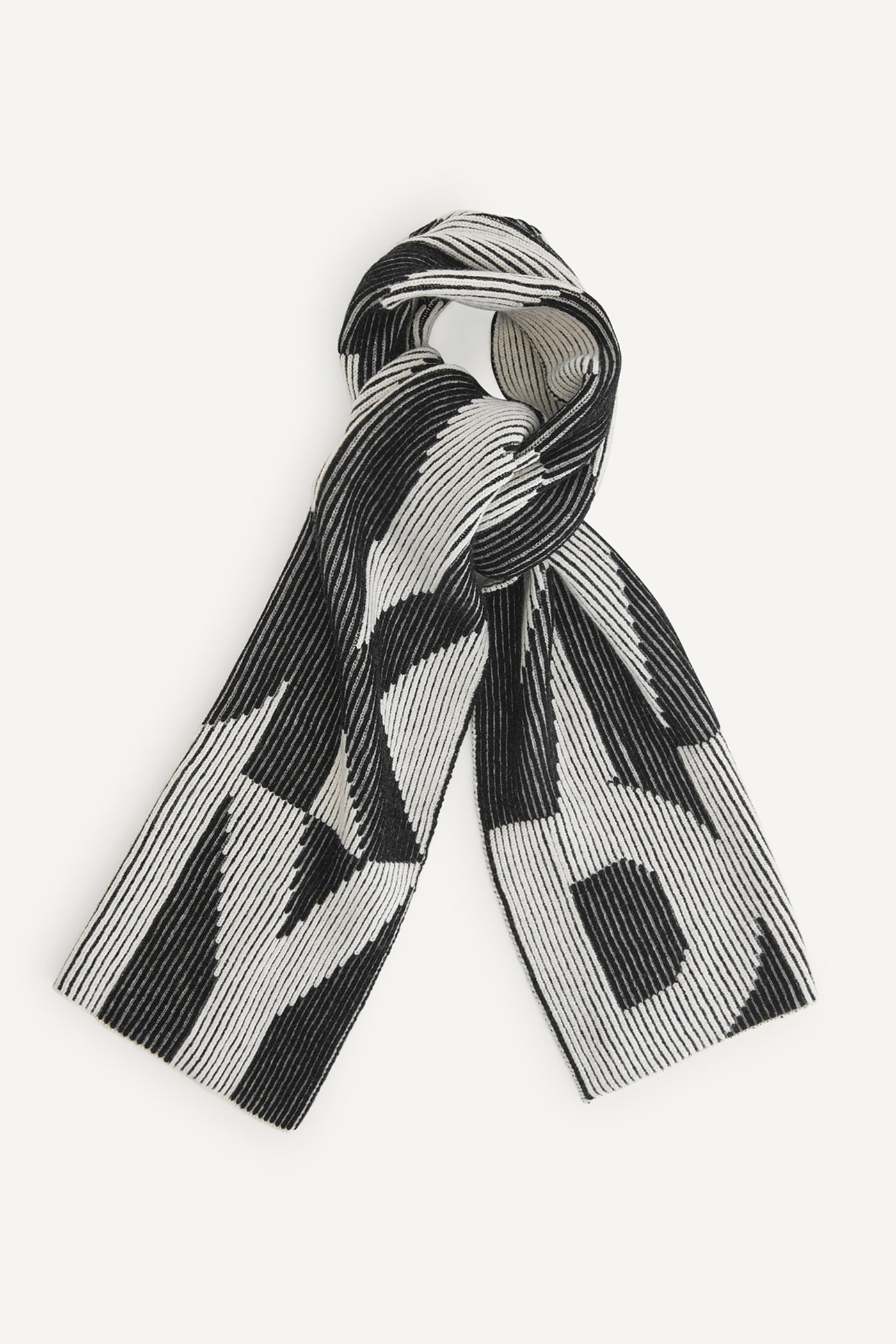 RIBBED INTARSIA DKNY SCARF