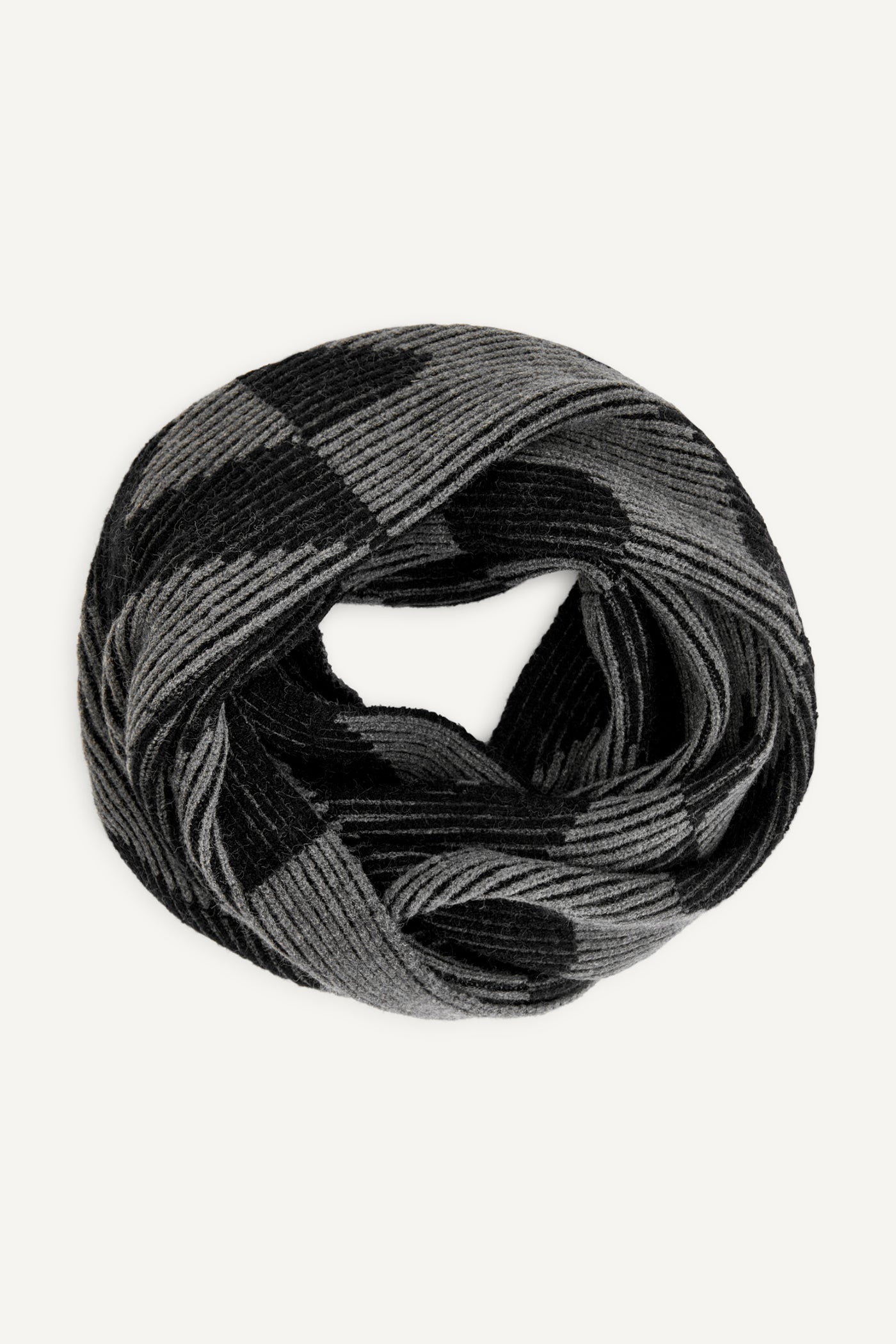 RIBBED INTARSIA DKNY SCARF