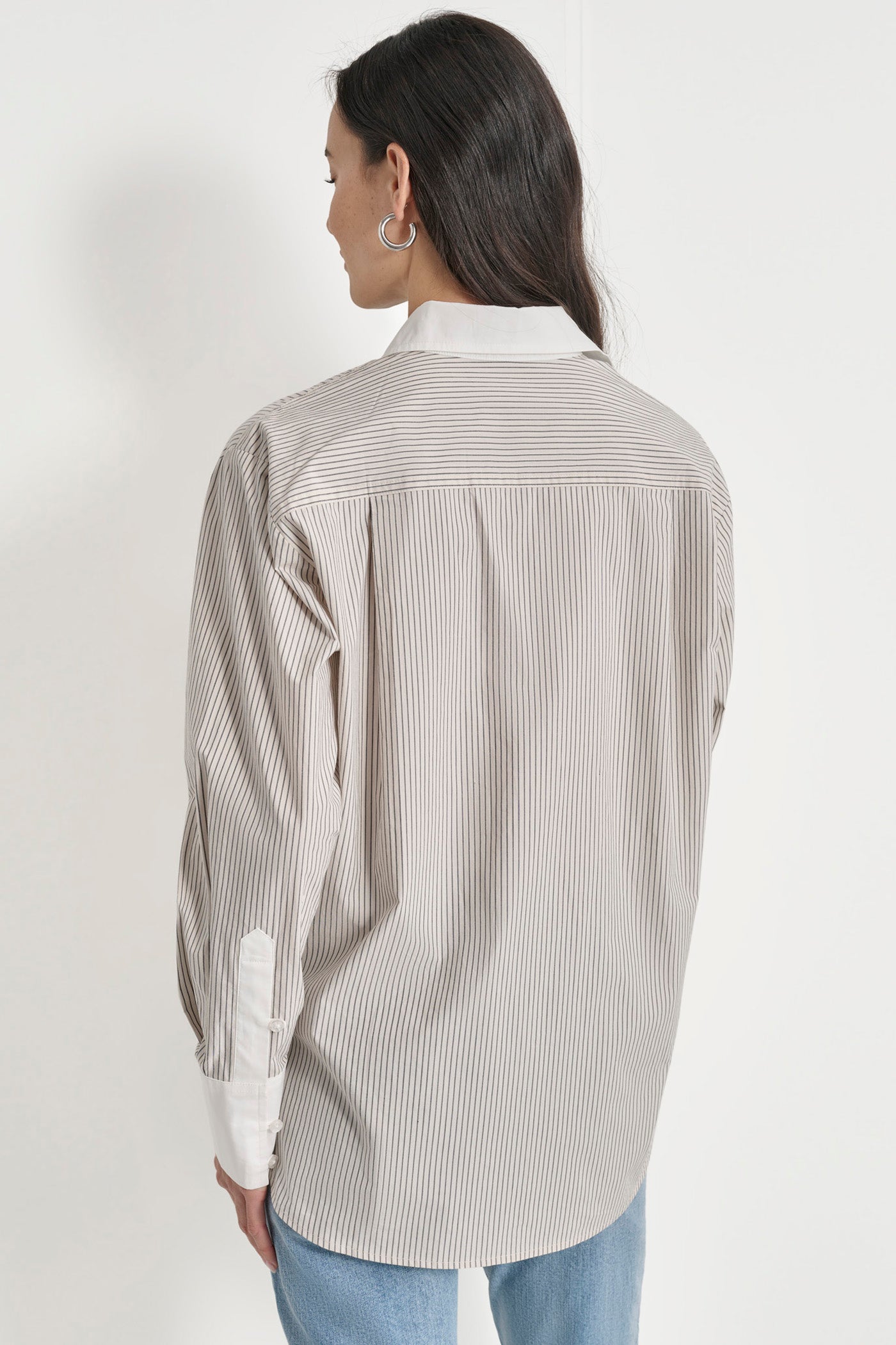 LONG SLEEVE BUTTON FRONT SHIRT | DKNY