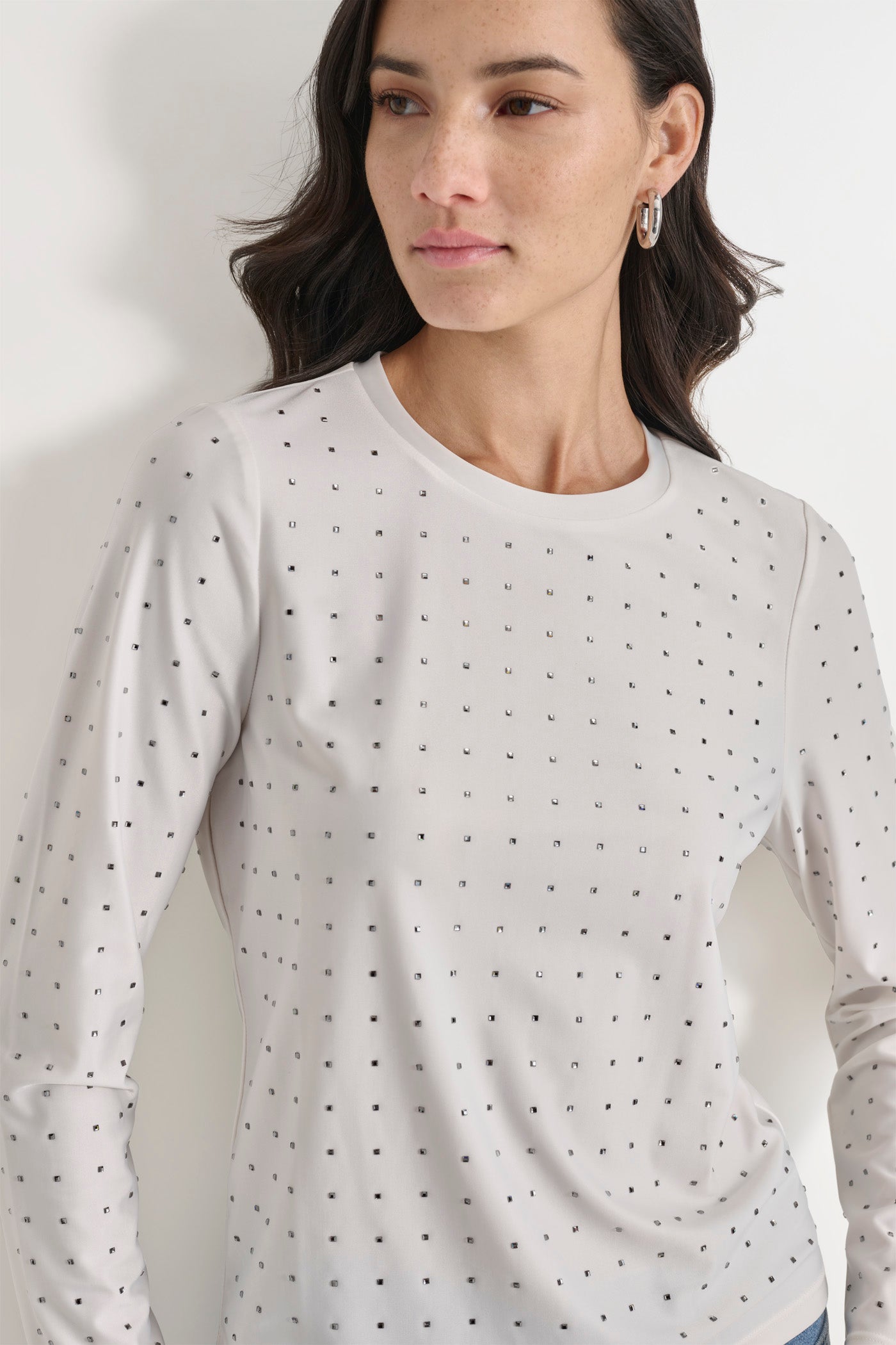 Studded Long Sleeve Top