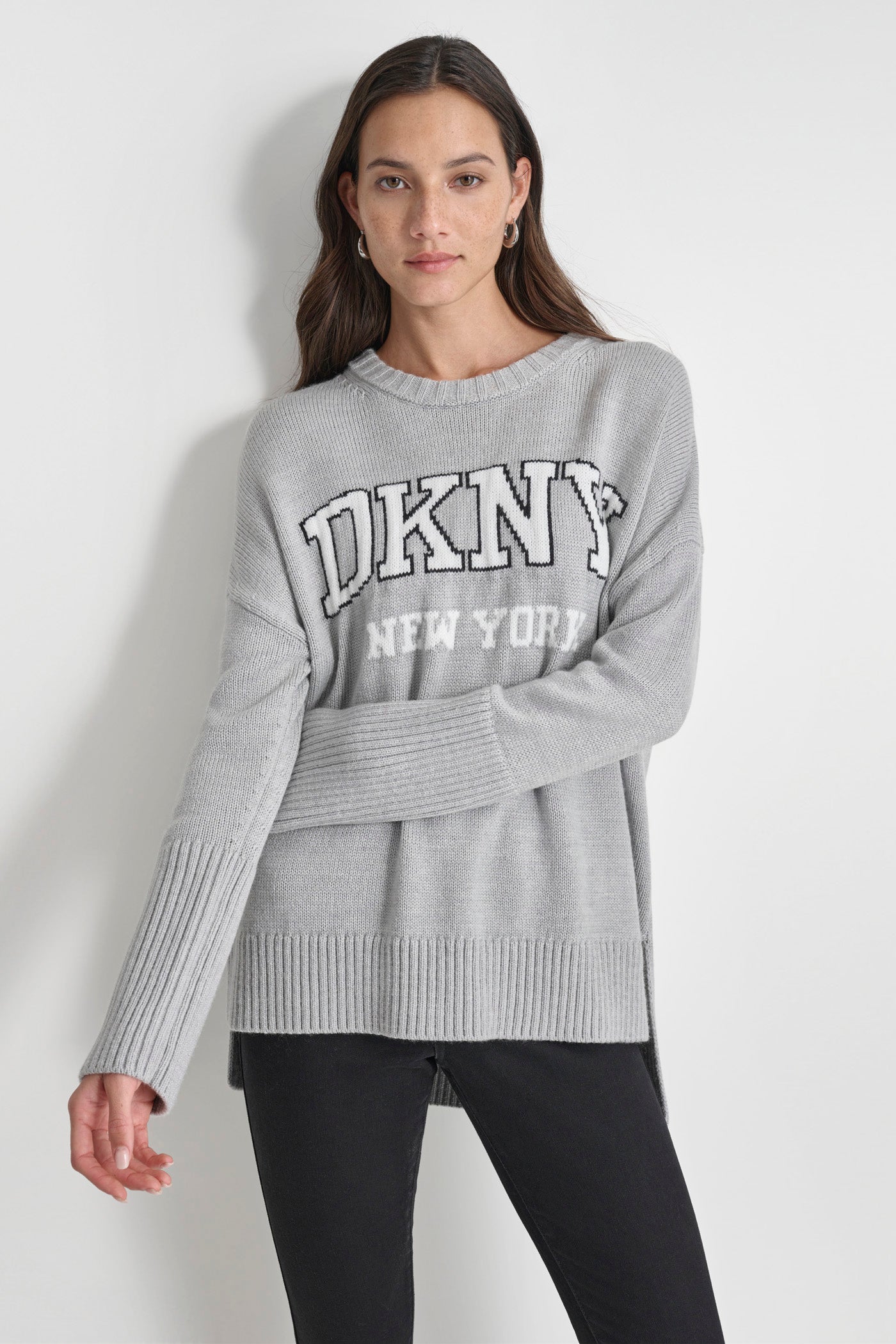 VARSITY LOGO SWEATER DKNY