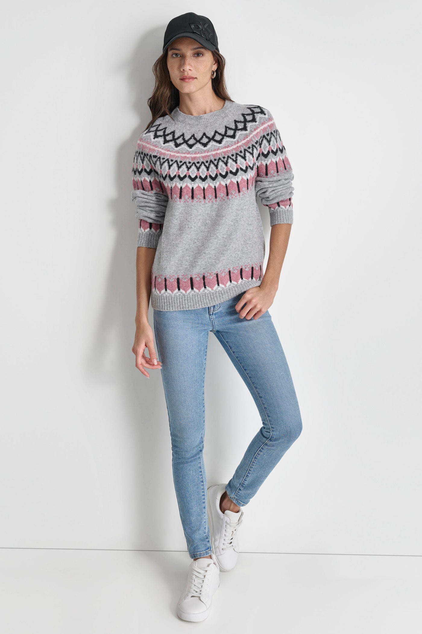 FAIRISLE LUREX RAGLAN SWEATER