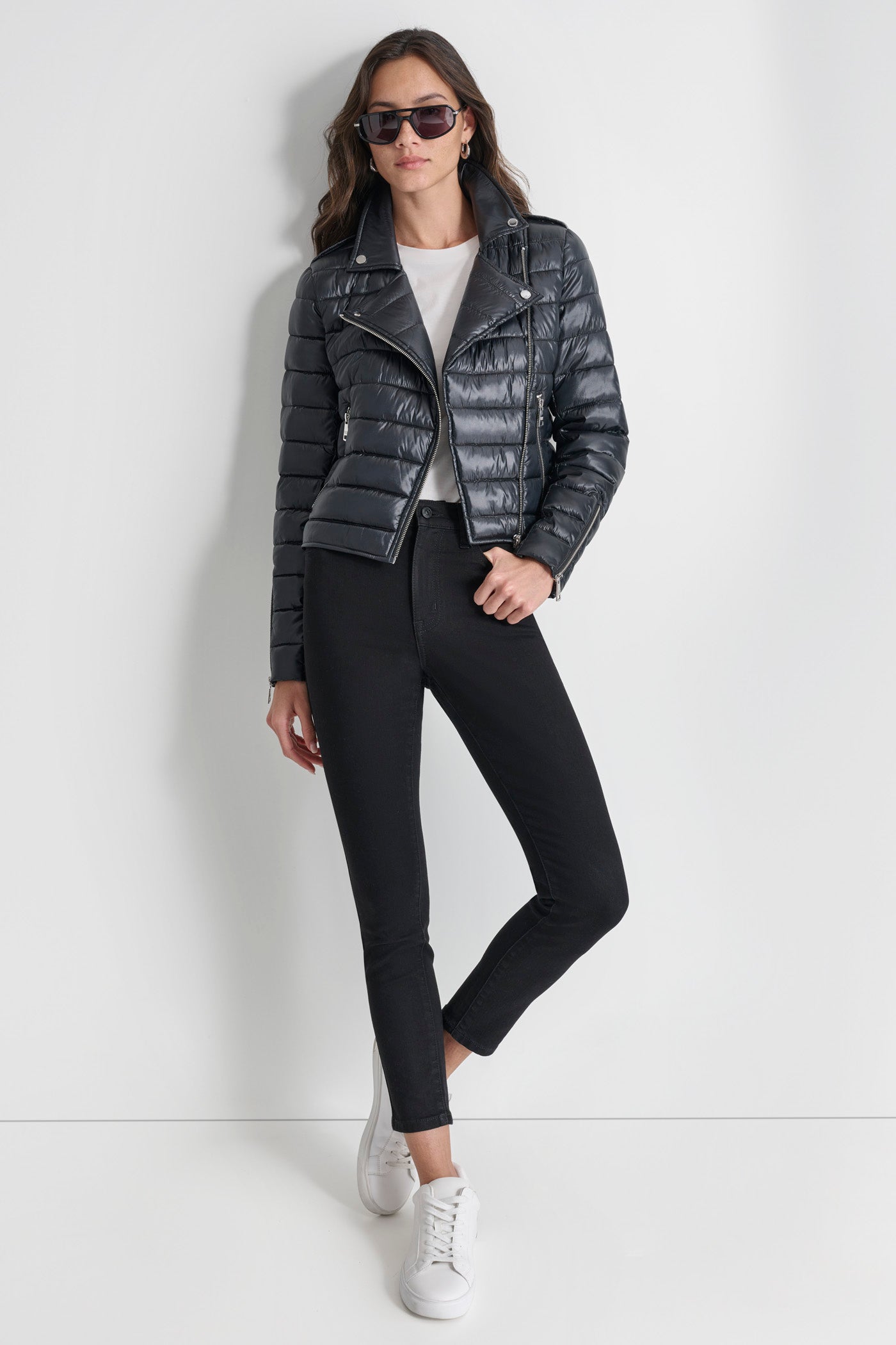 MOTO STYLE PUFFER JACKET