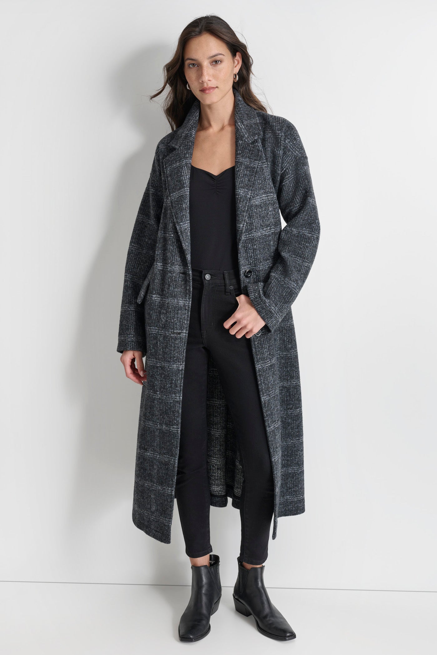 BELTED WOOL ROBE COAT