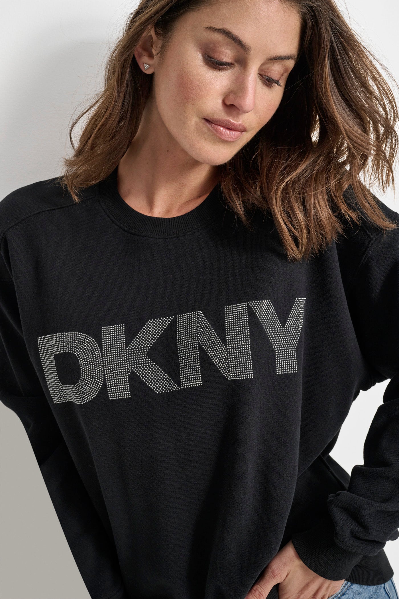 STUDDED DKNY SWEATSHIRT