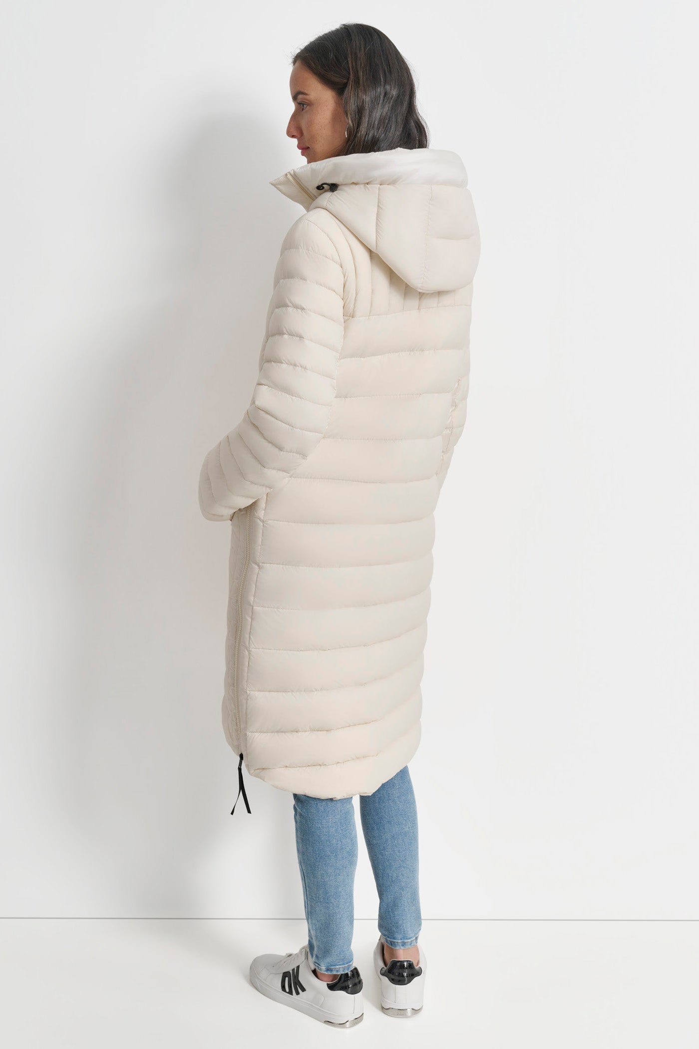 Dkny hooded down puffer coat best sale