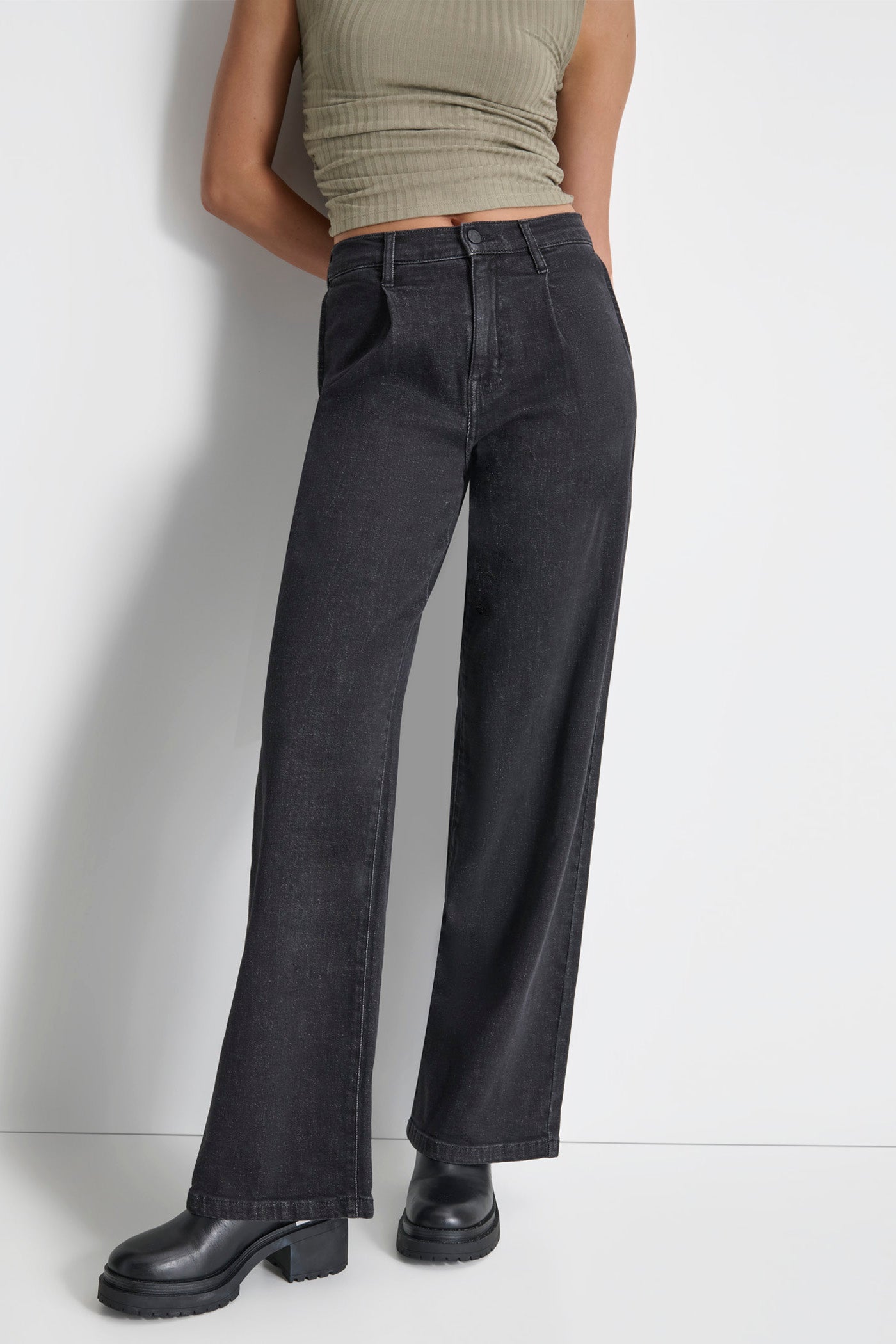 FRONT PLEAT WIDE LEG TROUSER