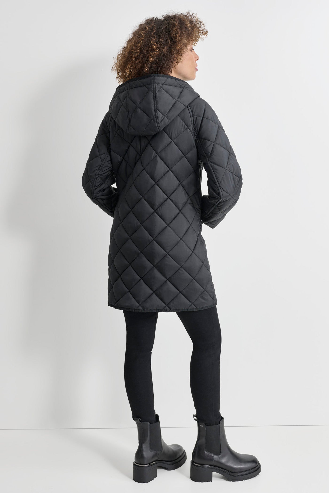 QUILTED COAT DKNY