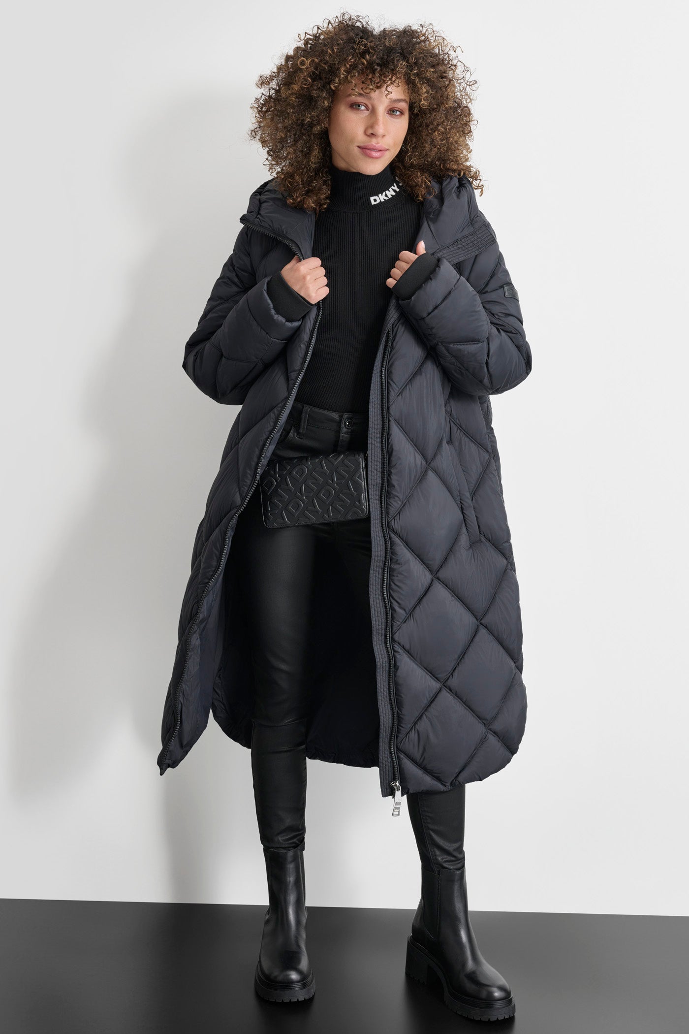 Long quilted parka best sale