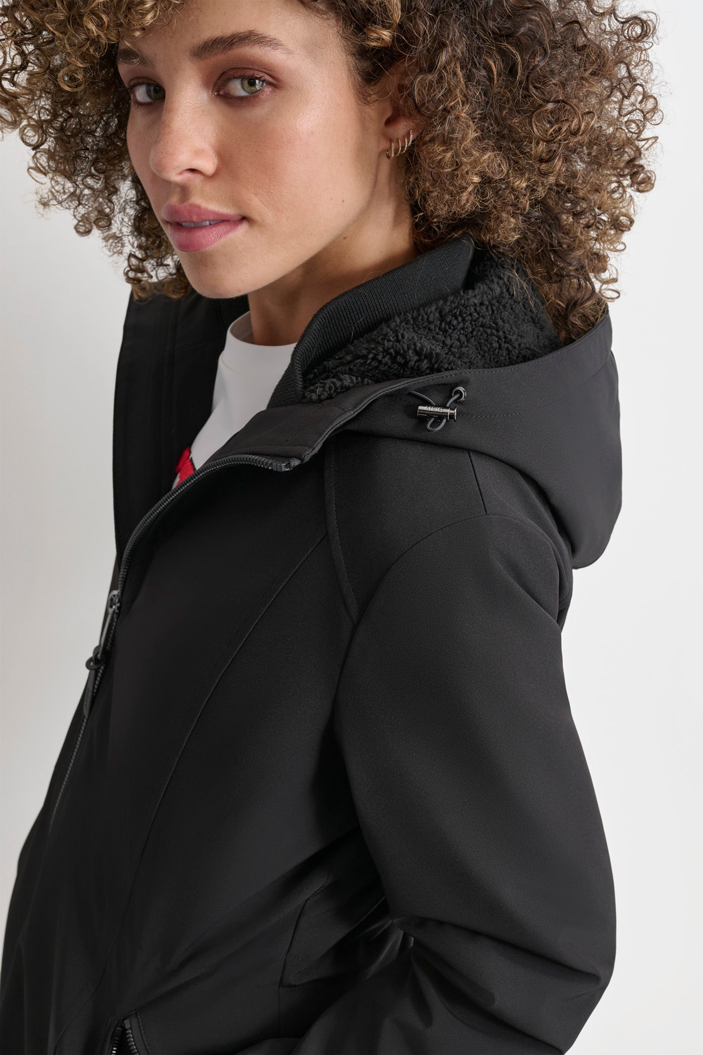 VALBOA LINED SOFT SHELL JACKET DKNY