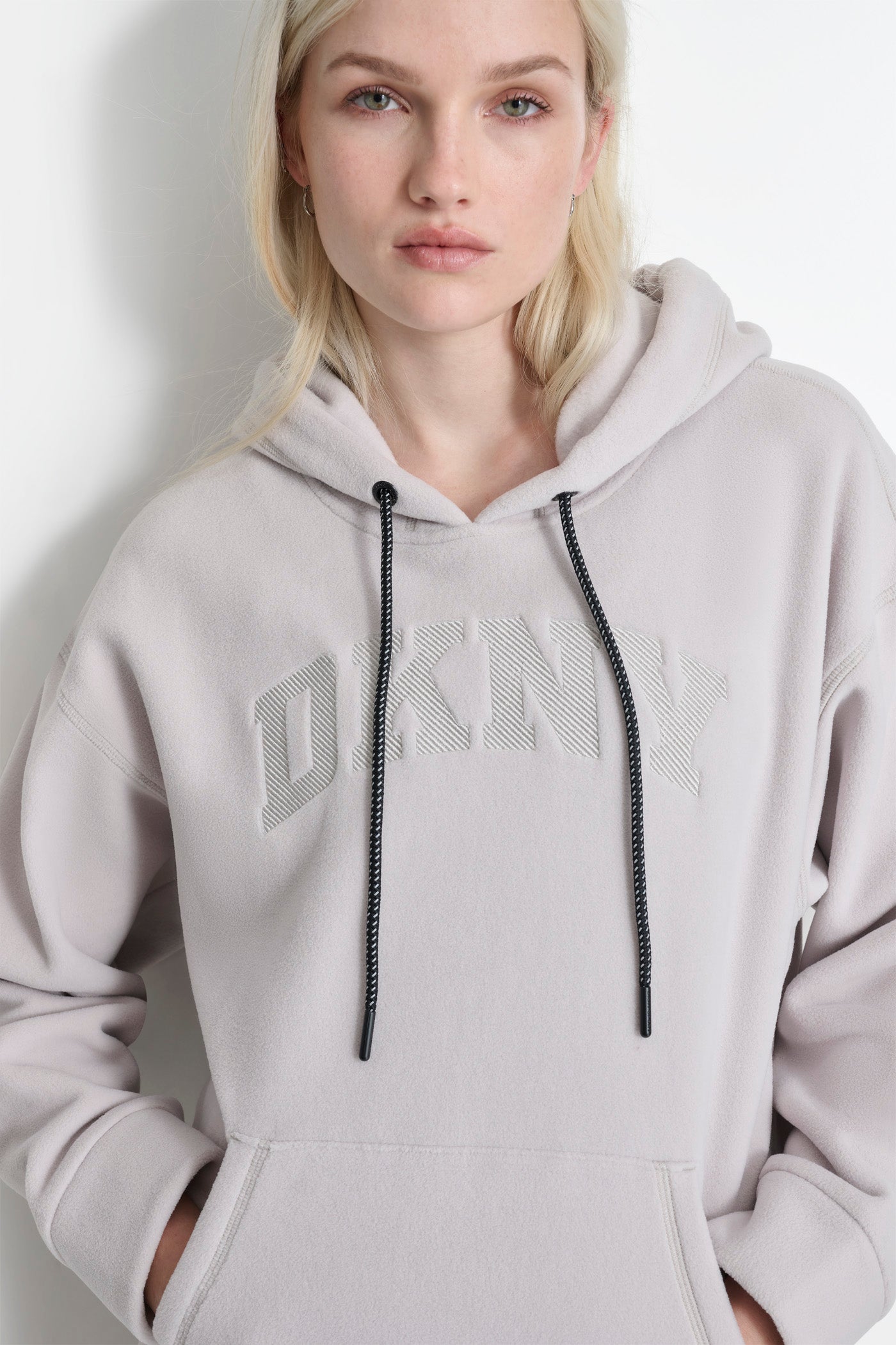 TECH FLEECE HOODIE WITH VARSITY LOGO DKNY