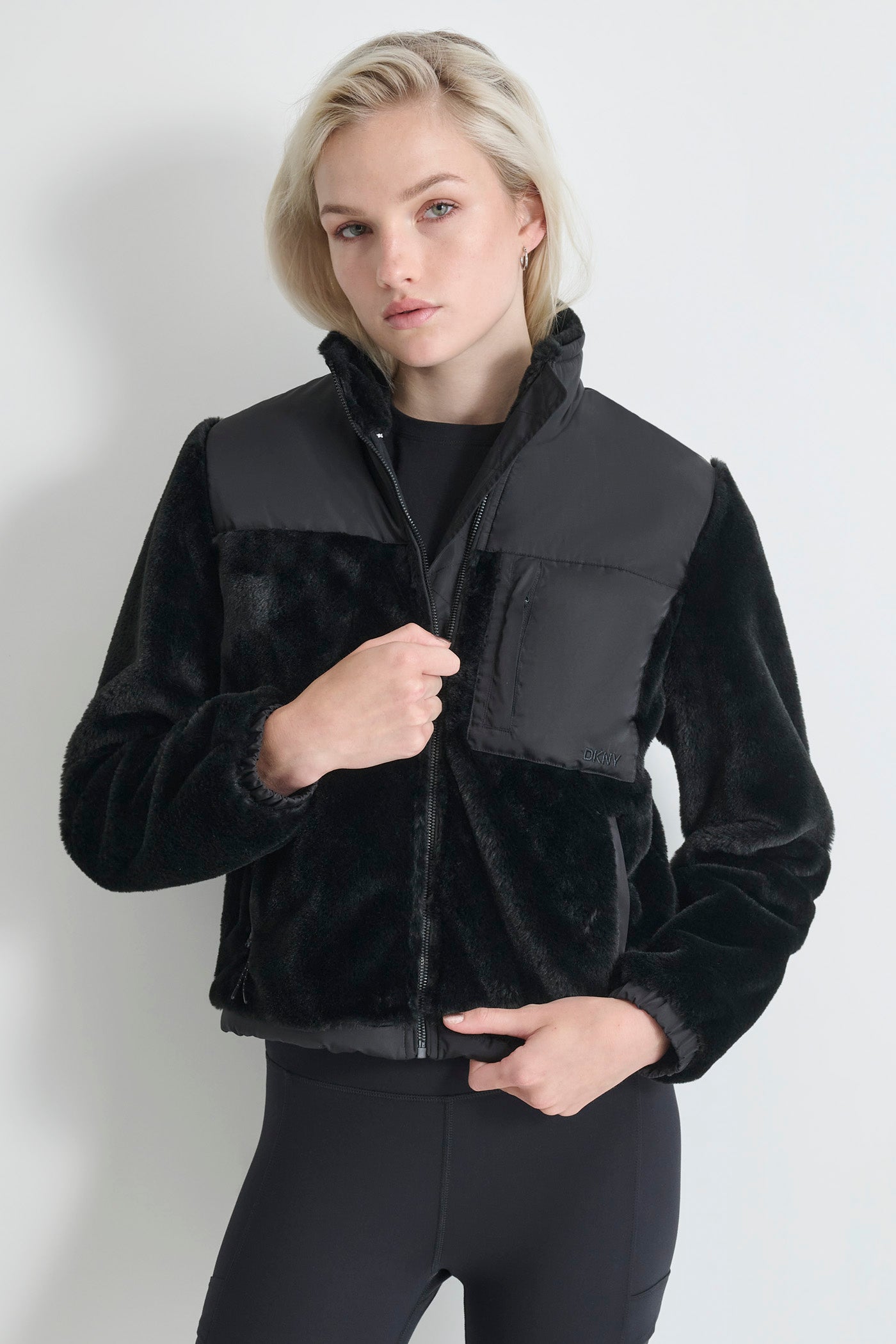 FULL ZIP TEDDY HYBRID JACKET