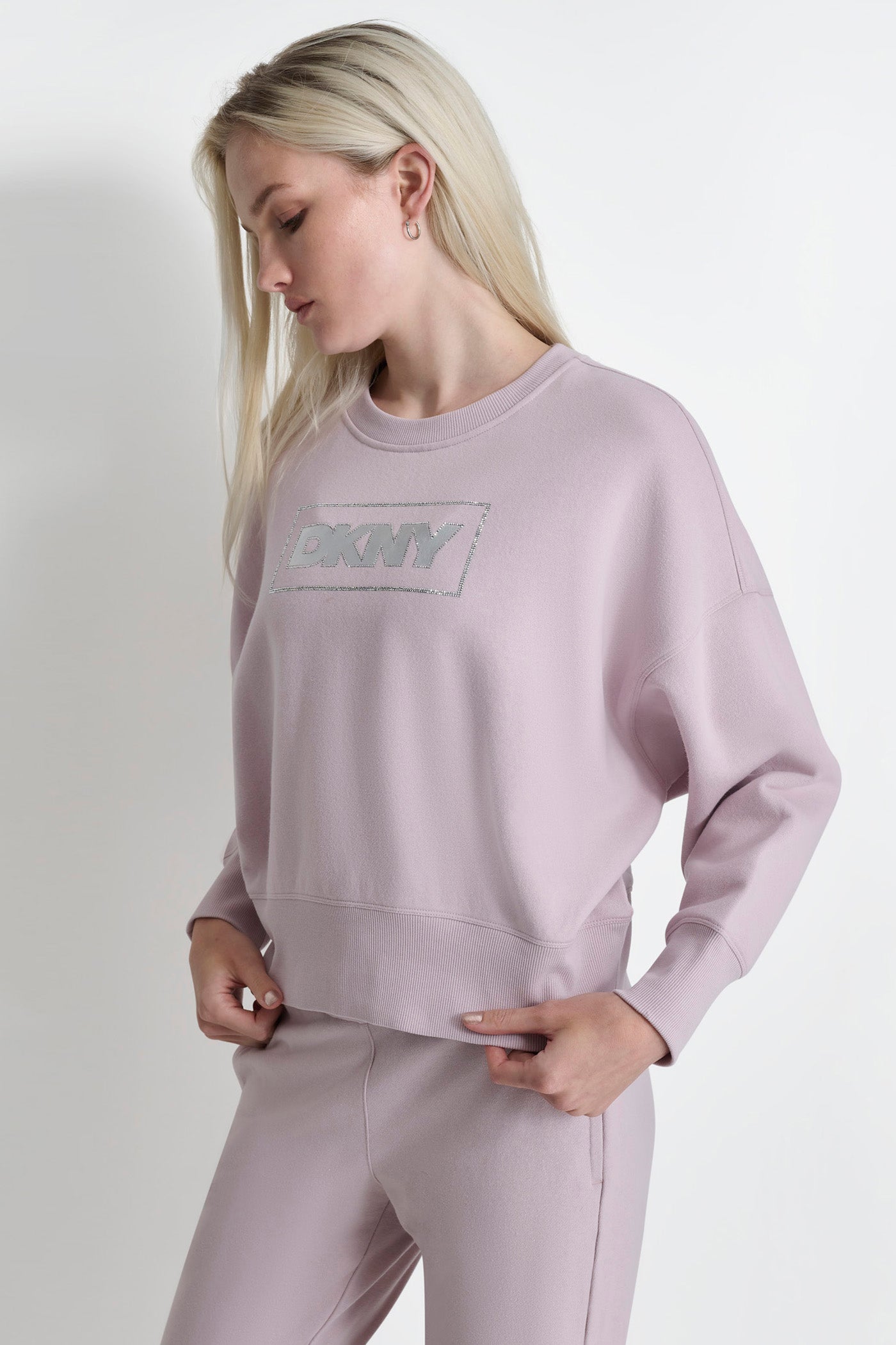 RHINESTONE LOGO CREW NECK