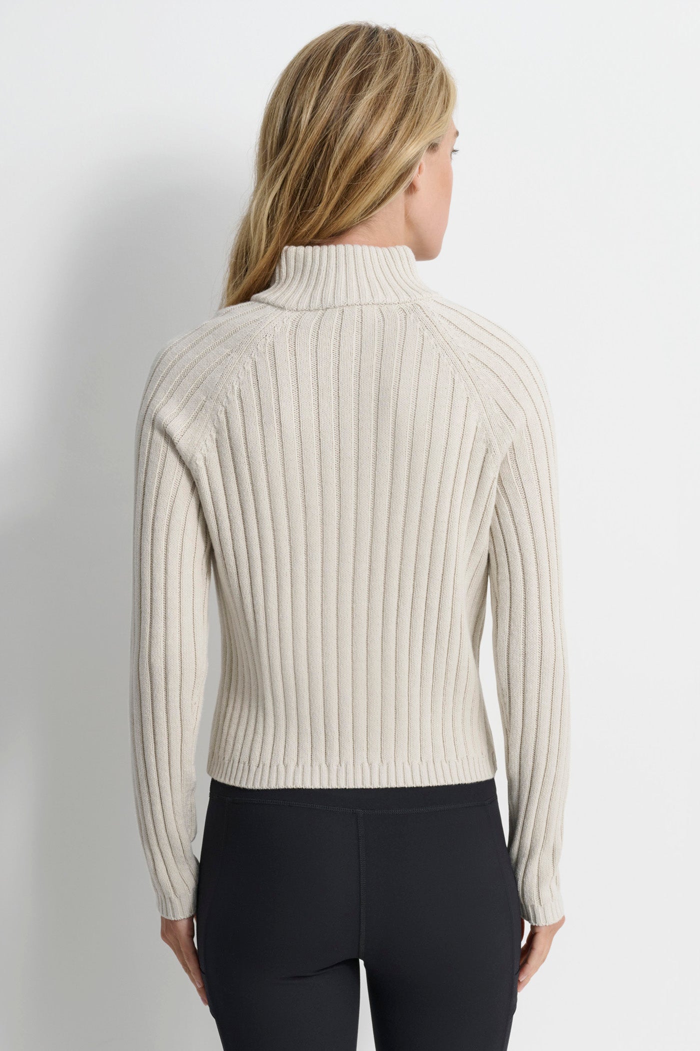 HALF ZIP MOCK NECK SWEATER