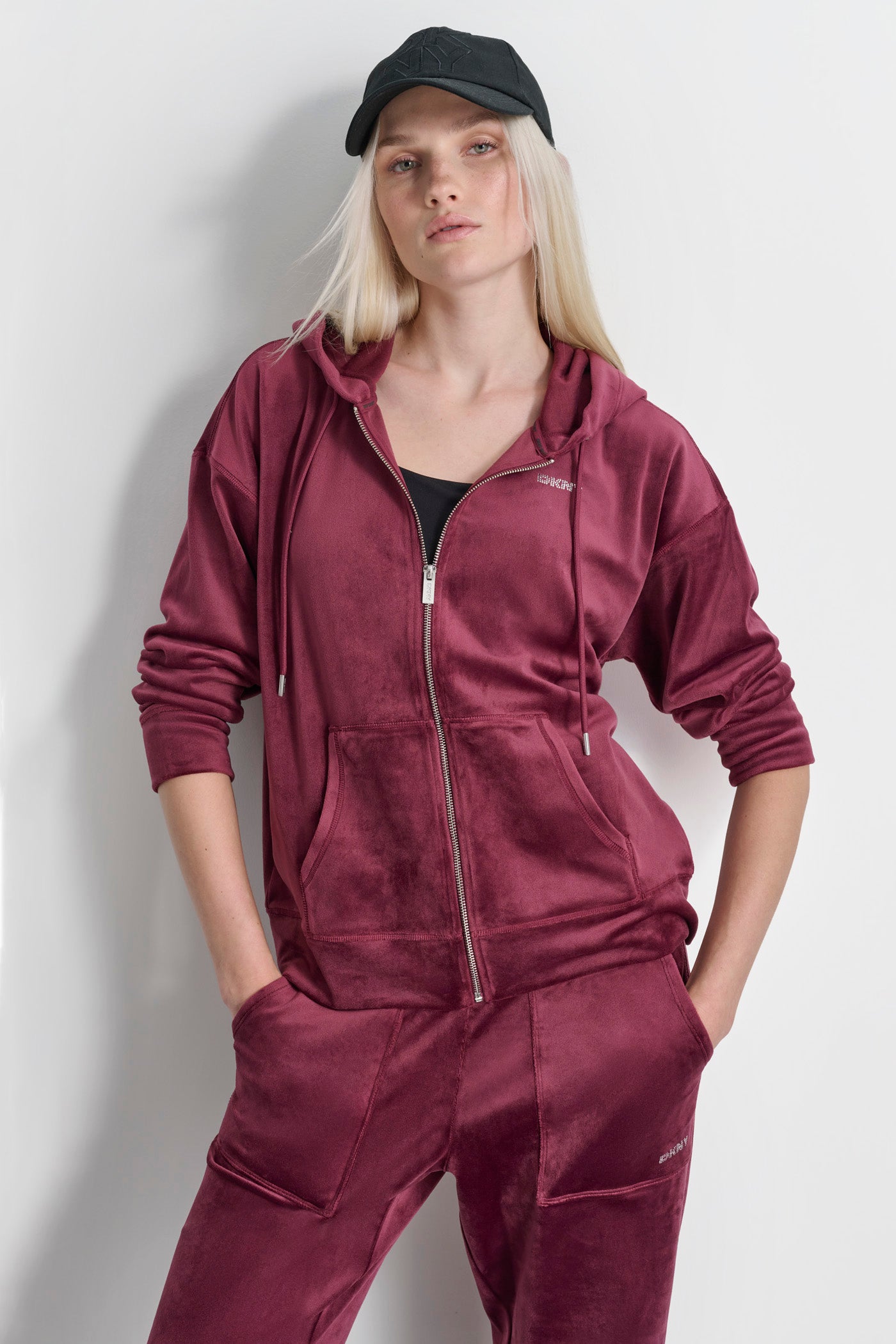 Dkny velour hoodie sale