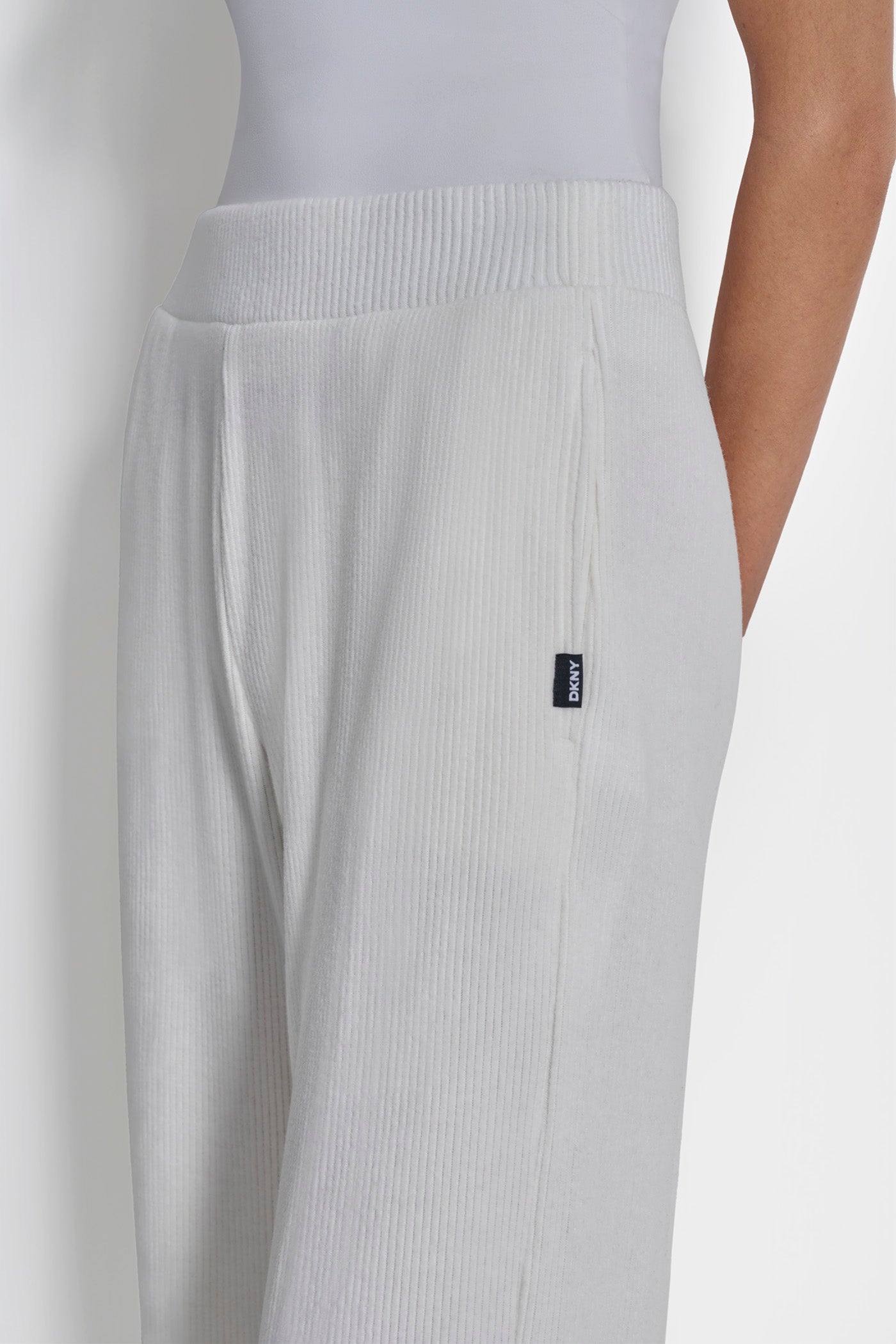 BRUSHED RIB KNIT STRAIGHT LEG PANT