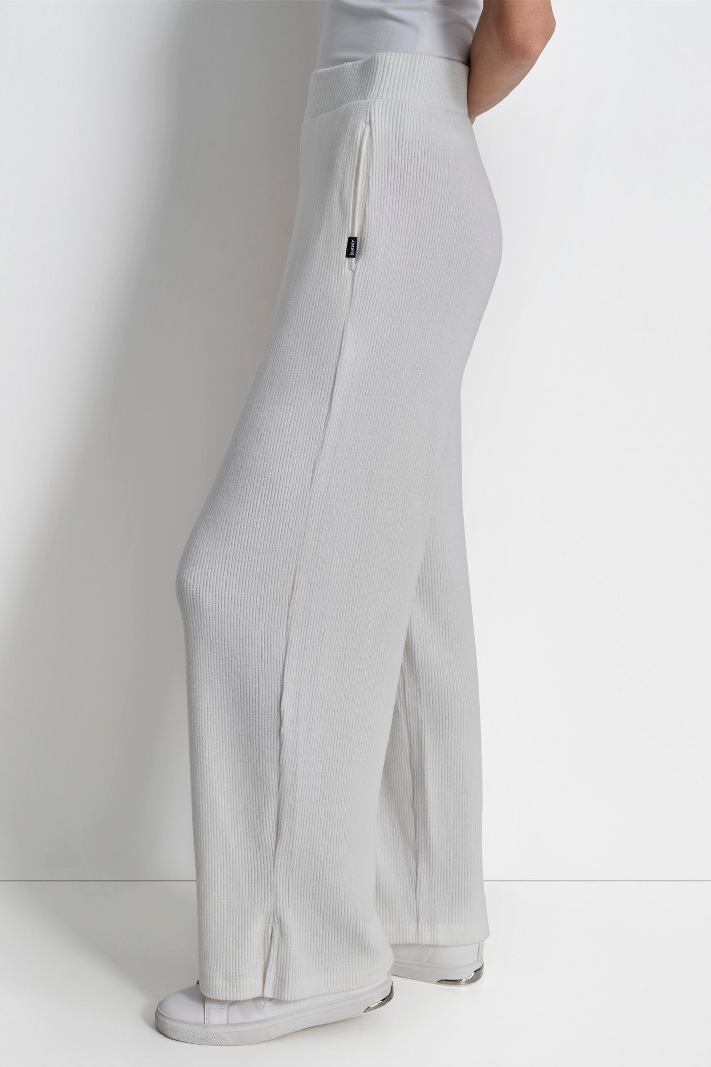 BRUSHED RIB KNIT STRAIGHT LEG PANT