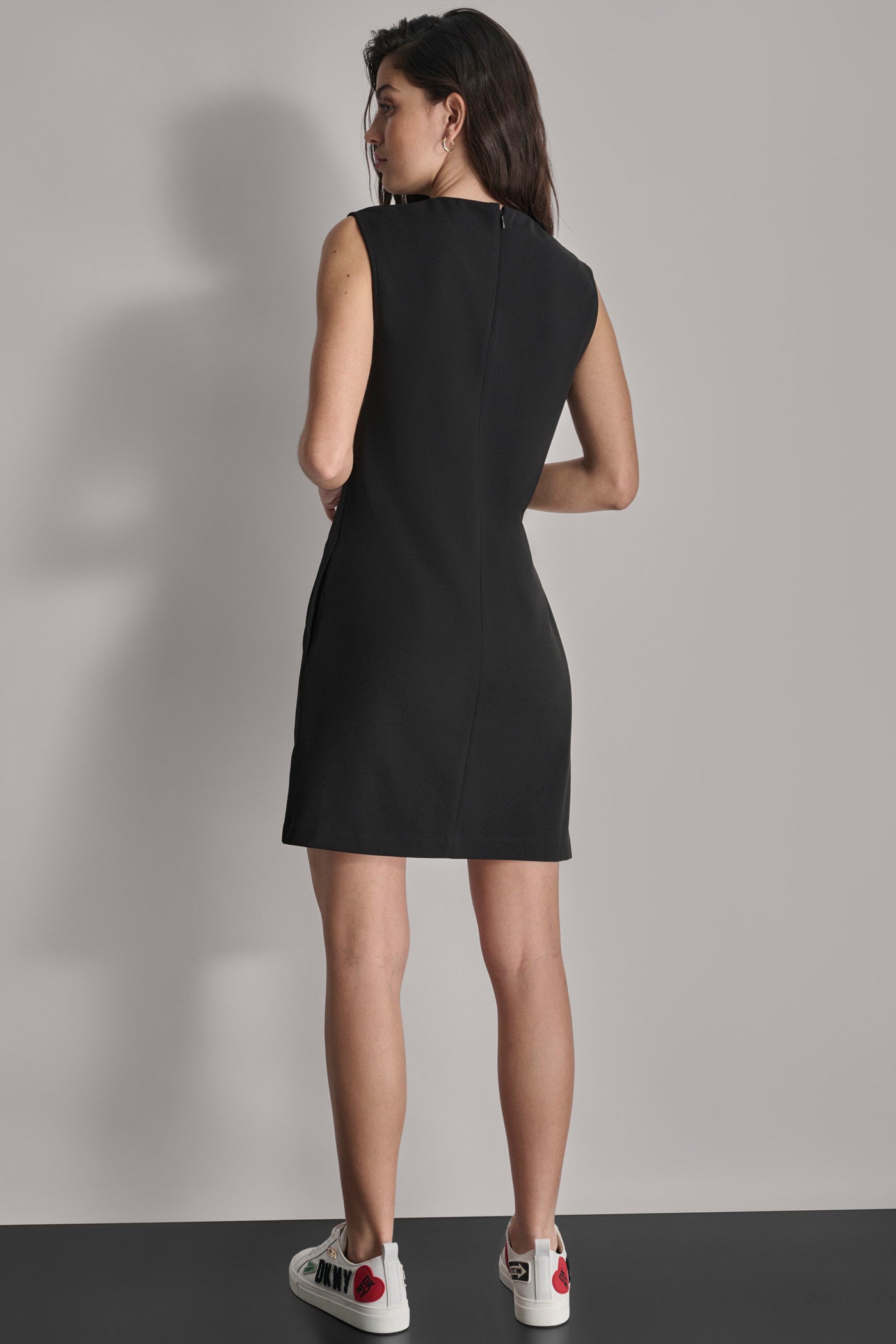 SLEEVLESS CREW NECK DRESS | DKNY