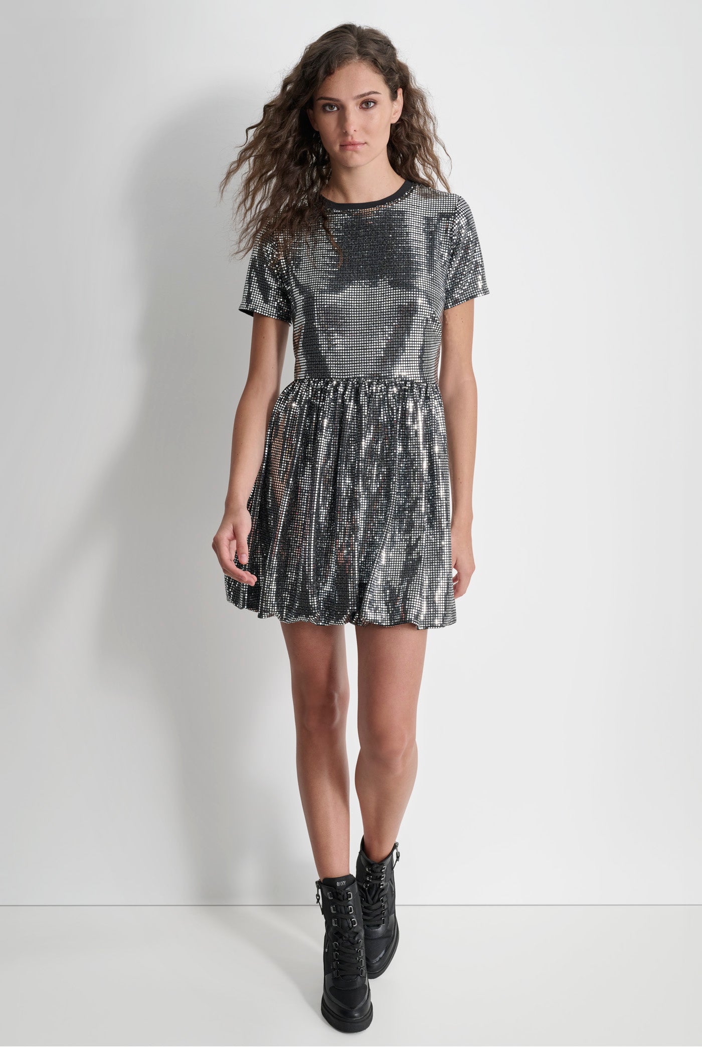 GEO SEQUIN MINI DRESS