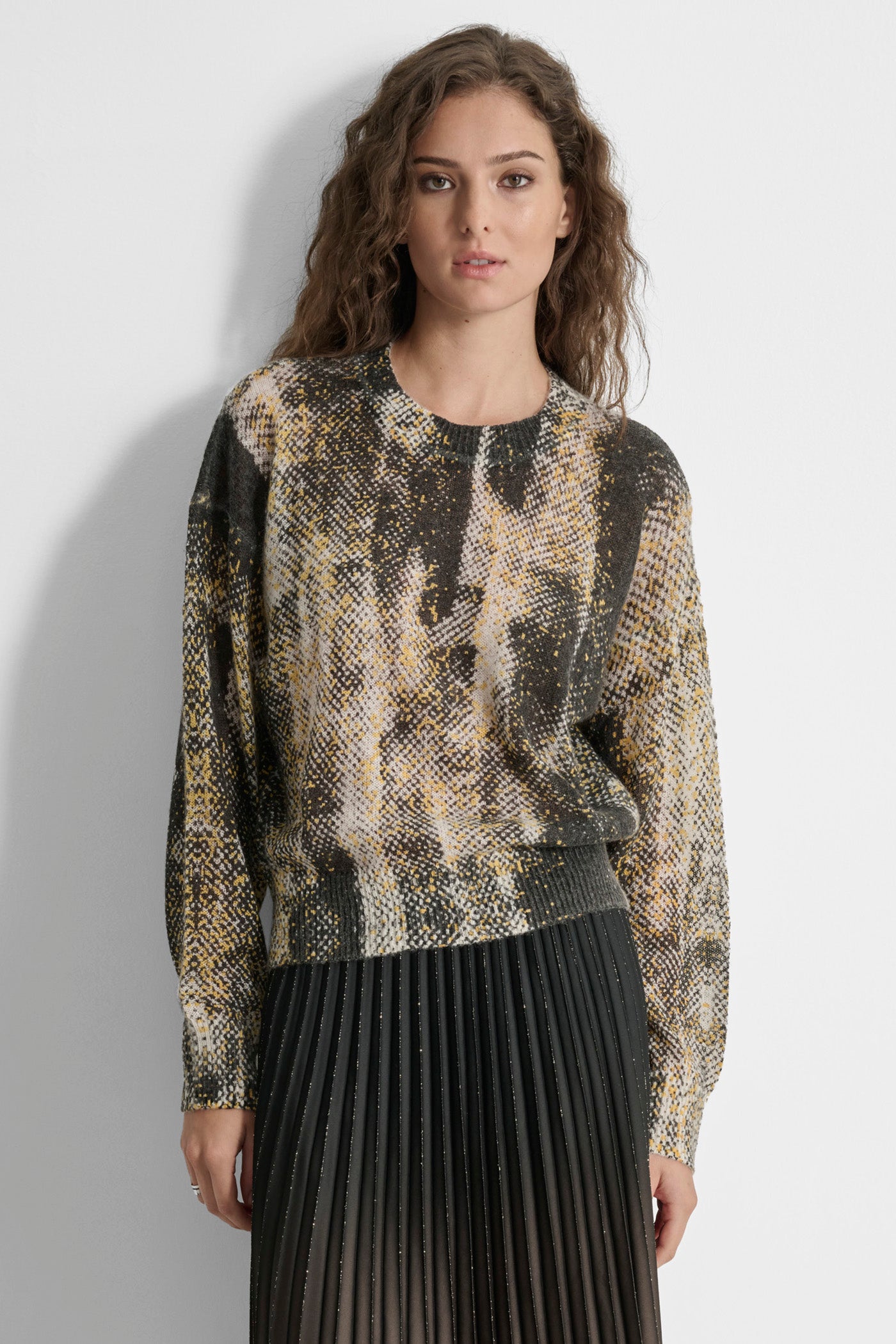 BRUSHED PRINTED SWEATER