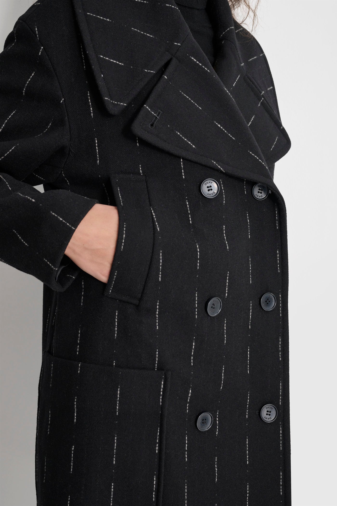 OVERSIZED BROKEN PINSTRIPE COAT