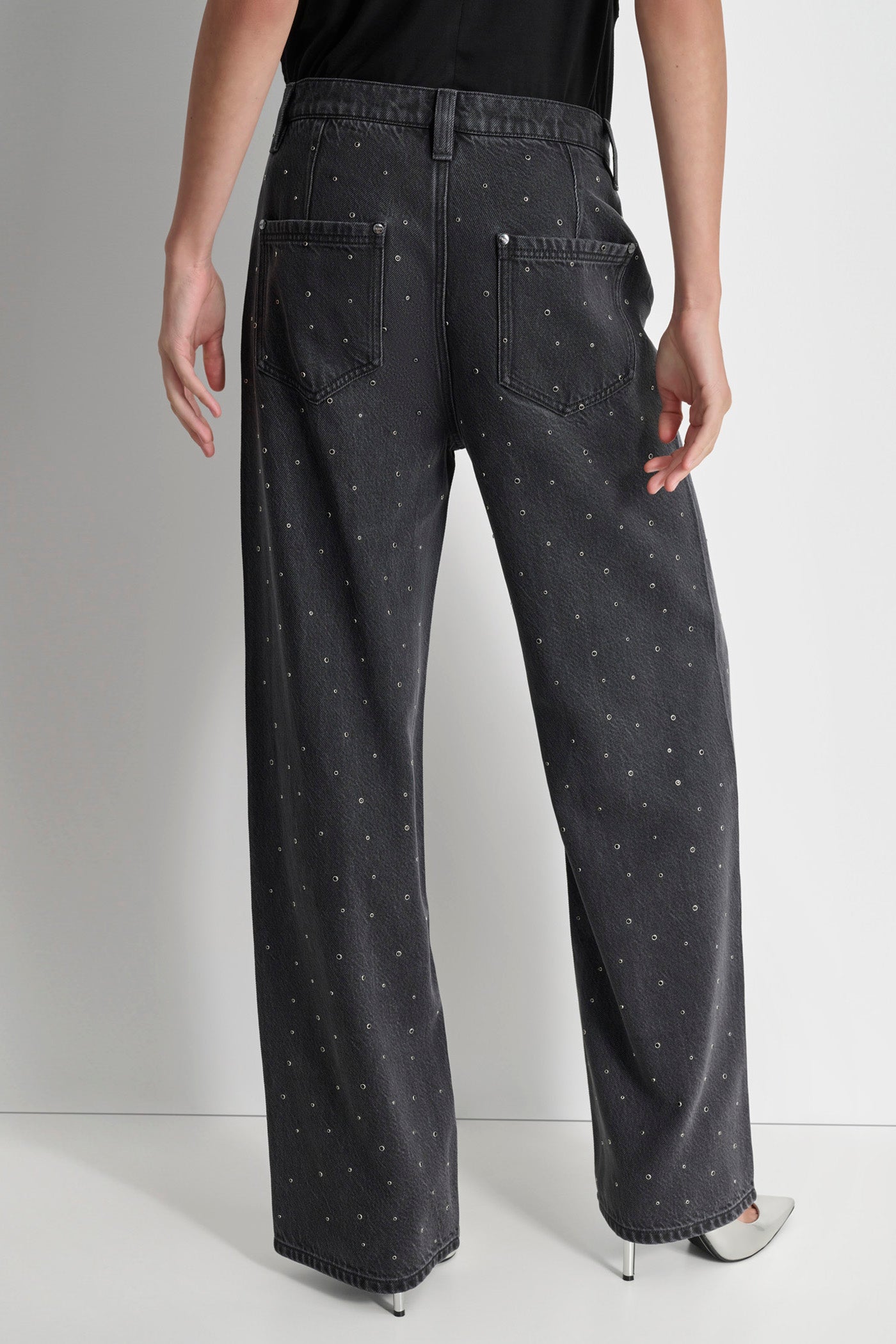 STUDDED STRAIGHT LEG DENIM DKNY