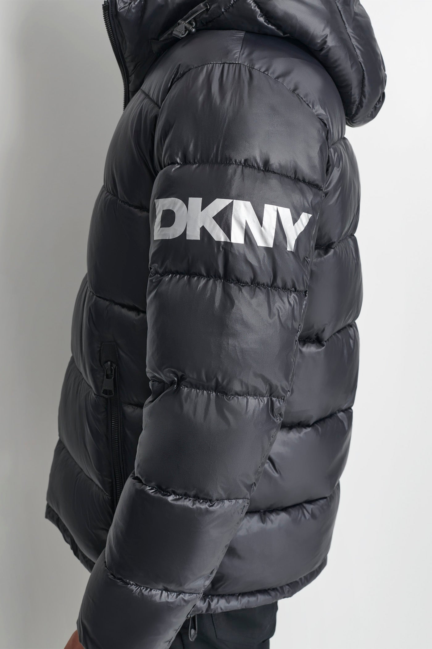 Dkny logo coat best sale