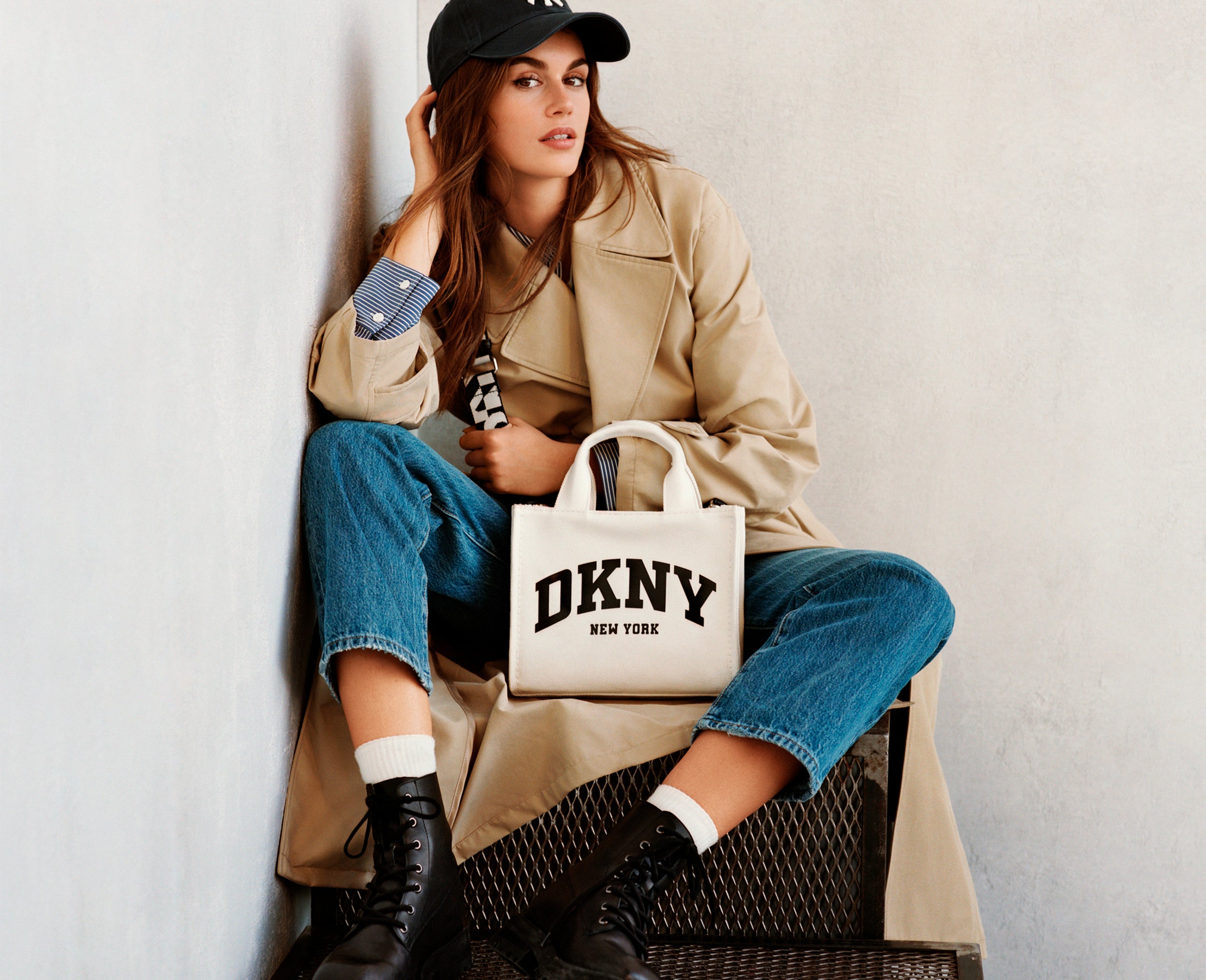 DKNY Clara Leather Purse White Yellow Black Satchel Handbag for sale online  | eBay