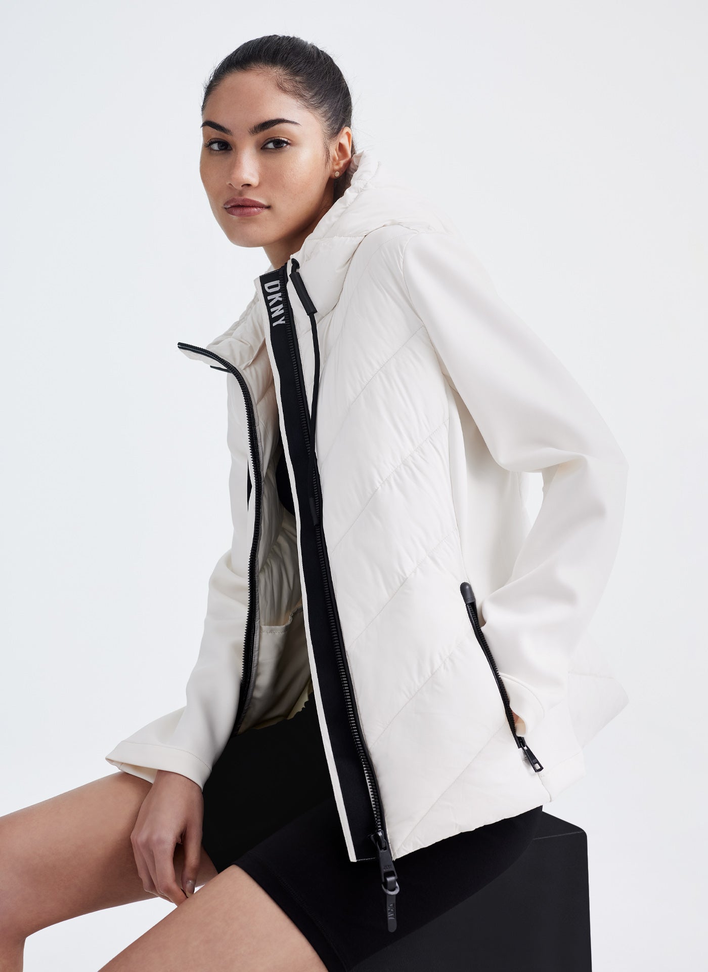 White dkny hot sale puffer jacket