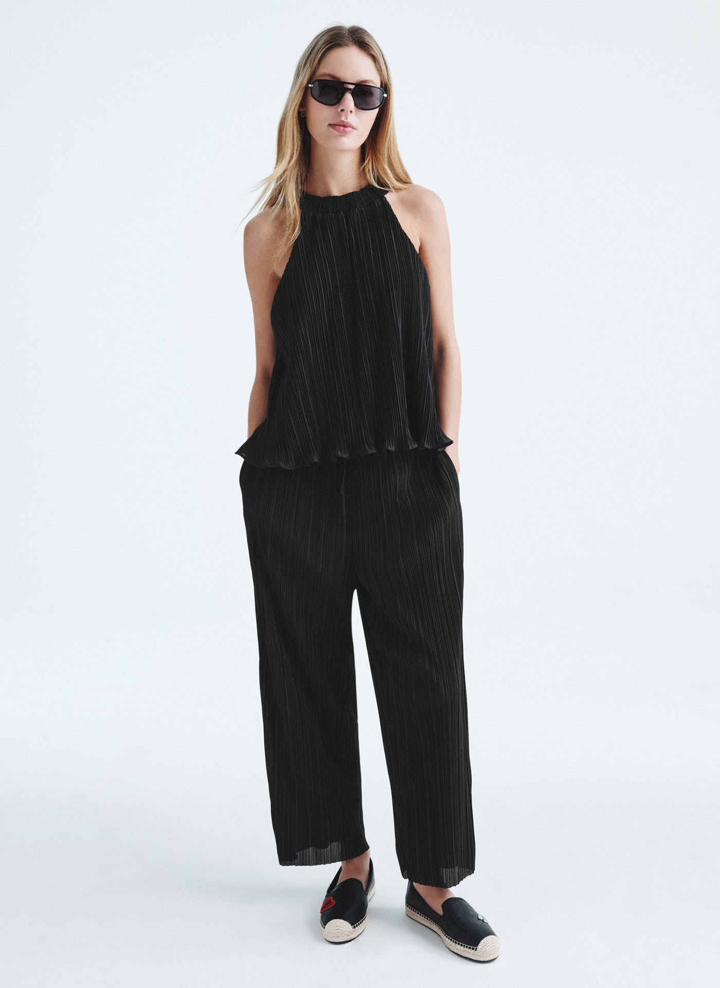 Dkny wide outlet leg cropped pants